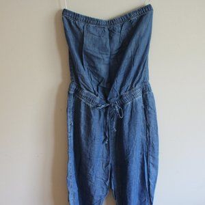 Banana Republic strapless jean pantsuit